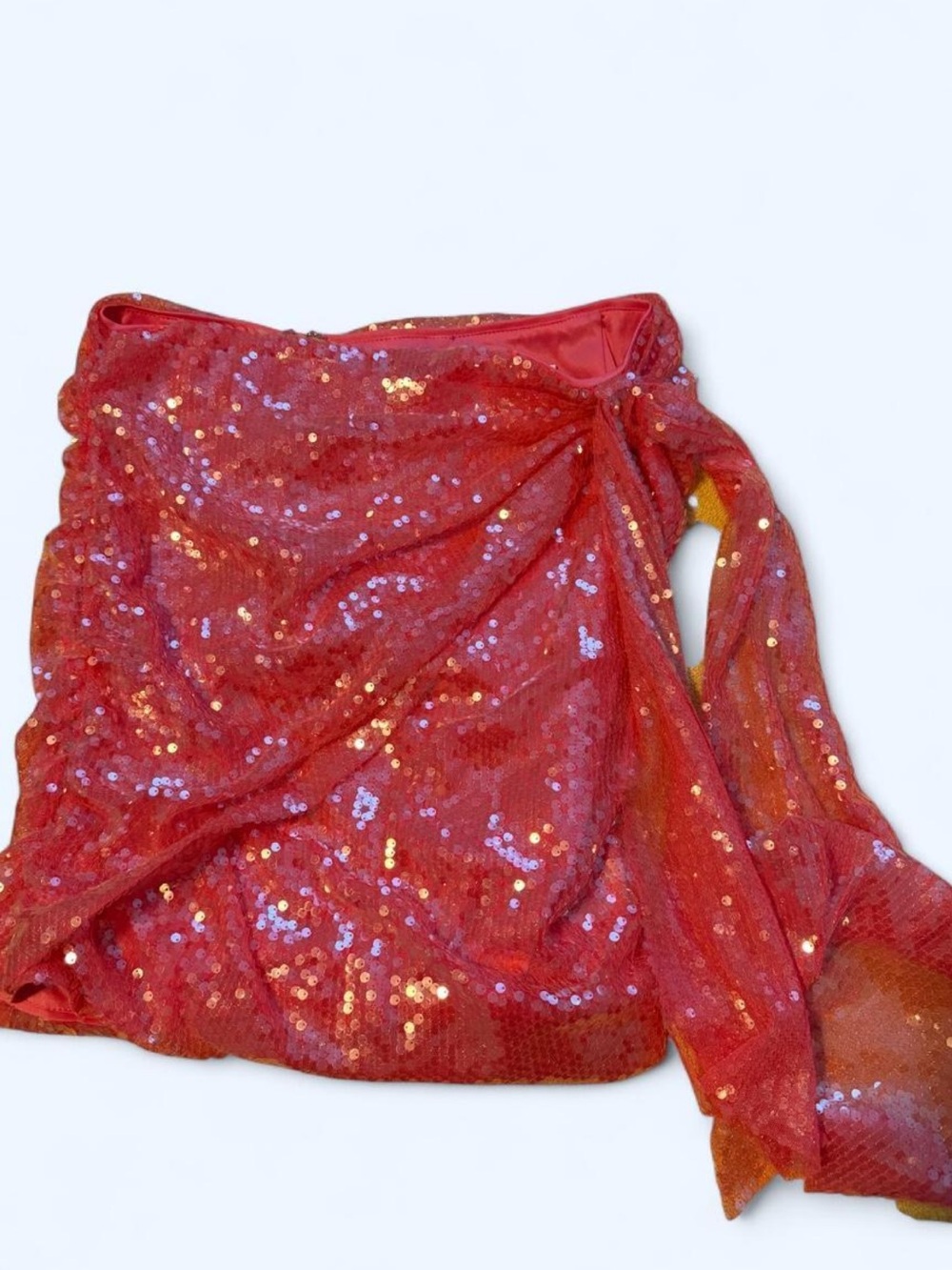 Vici exclusive pink sequin wrap skirt